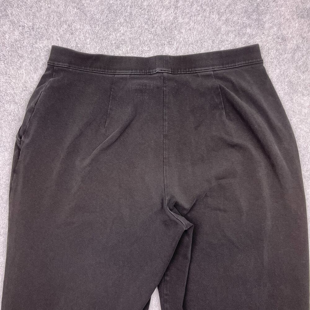 L.L.Bean Pants Womens PM Black Lined Cropped Straight Flat Front Stretch - Picture 4 of 8